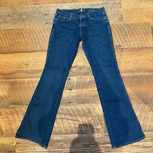 7 For All Mankind A Pocket Flare Jeans Women’s 29 Dark Wash Y2K Stretch